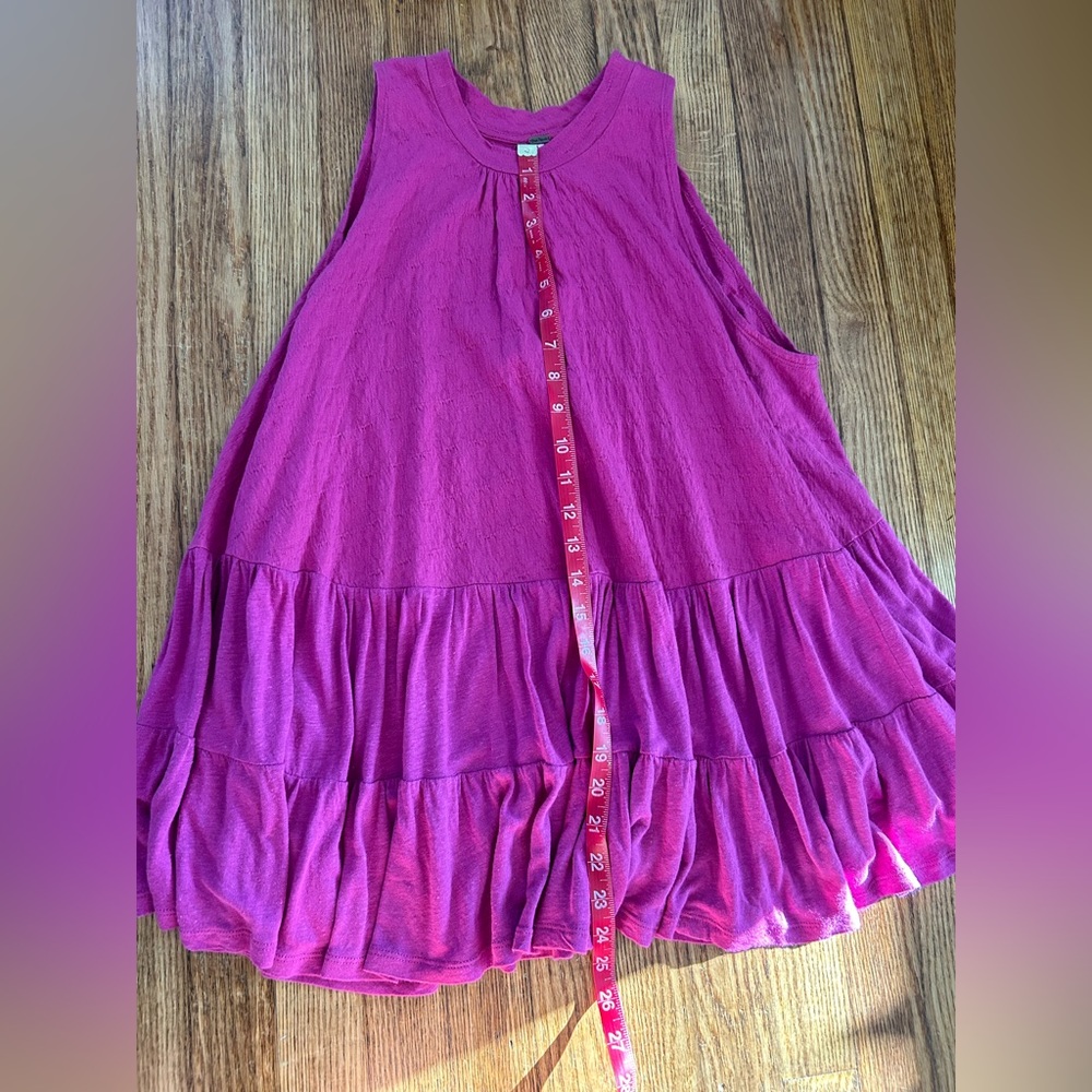 Free People pink swing tunic tank EUC sz XS
